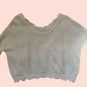 Jessica Simpeon Knit Cropped Sweater
